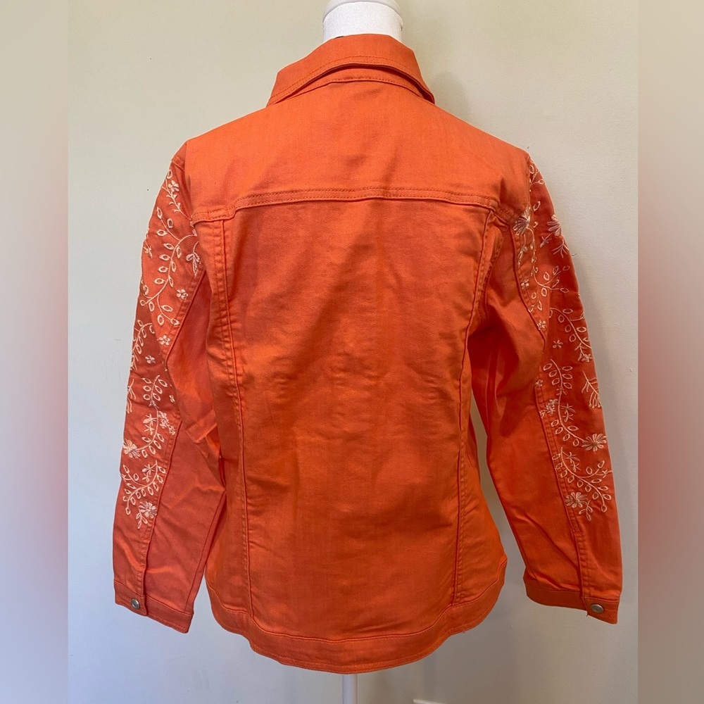 DG2 Embroidered Salmon color Denim Jacket size L NWT - Picture 10 of 10